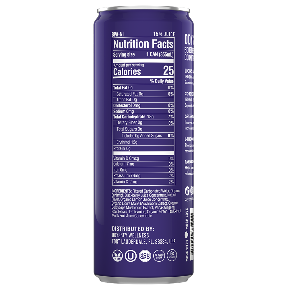 *Blackberry Lemonade 85mg Sparkling Mushroom Energy