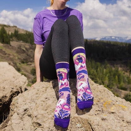 Rise and Climb (Purple) Socks