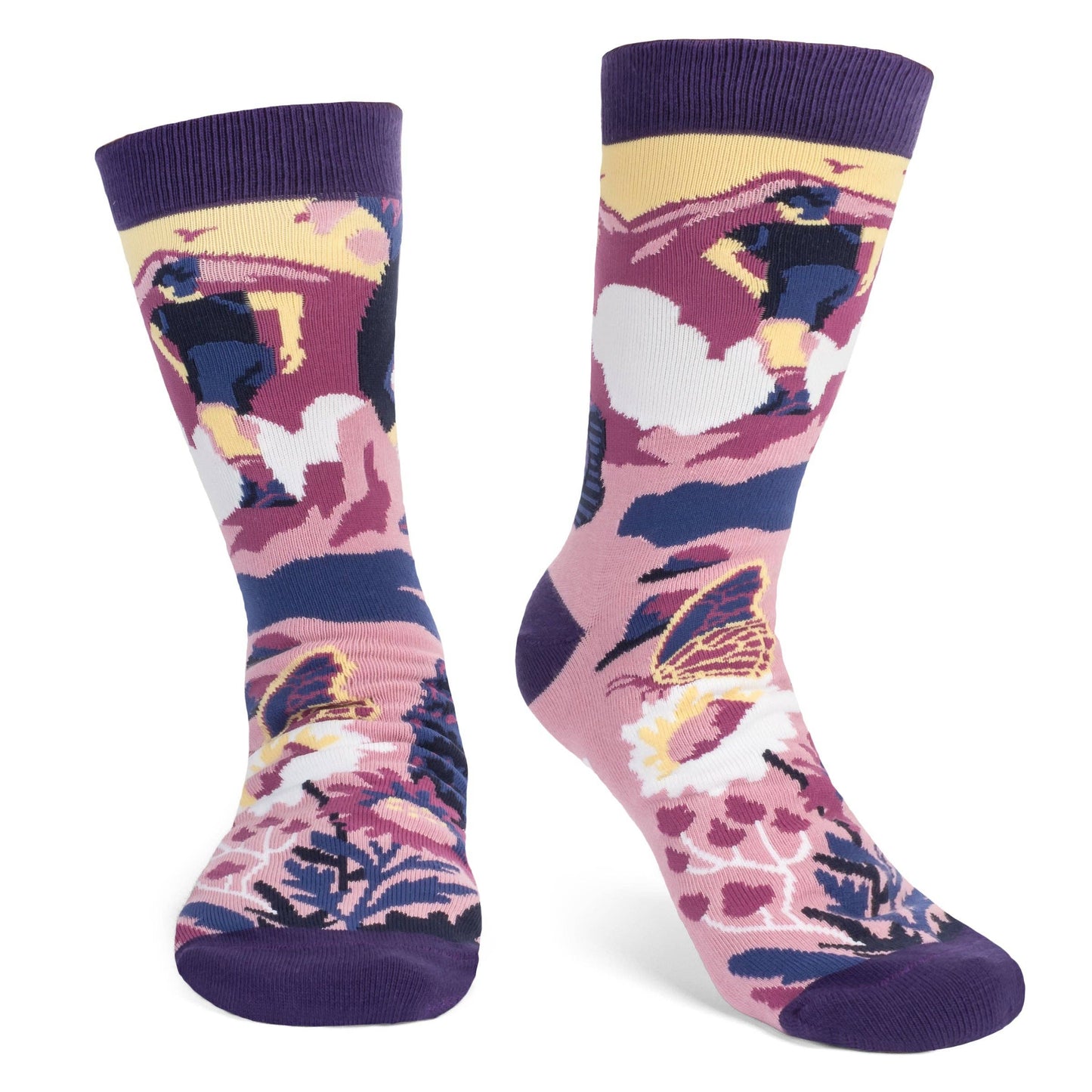 Rise and Climb (Purple) Socks