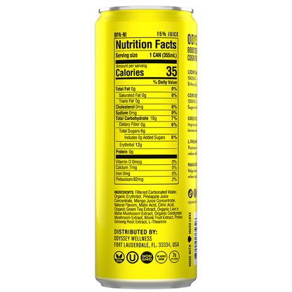 Pineapple Mango 222mg Sparkling Mushroom Energy