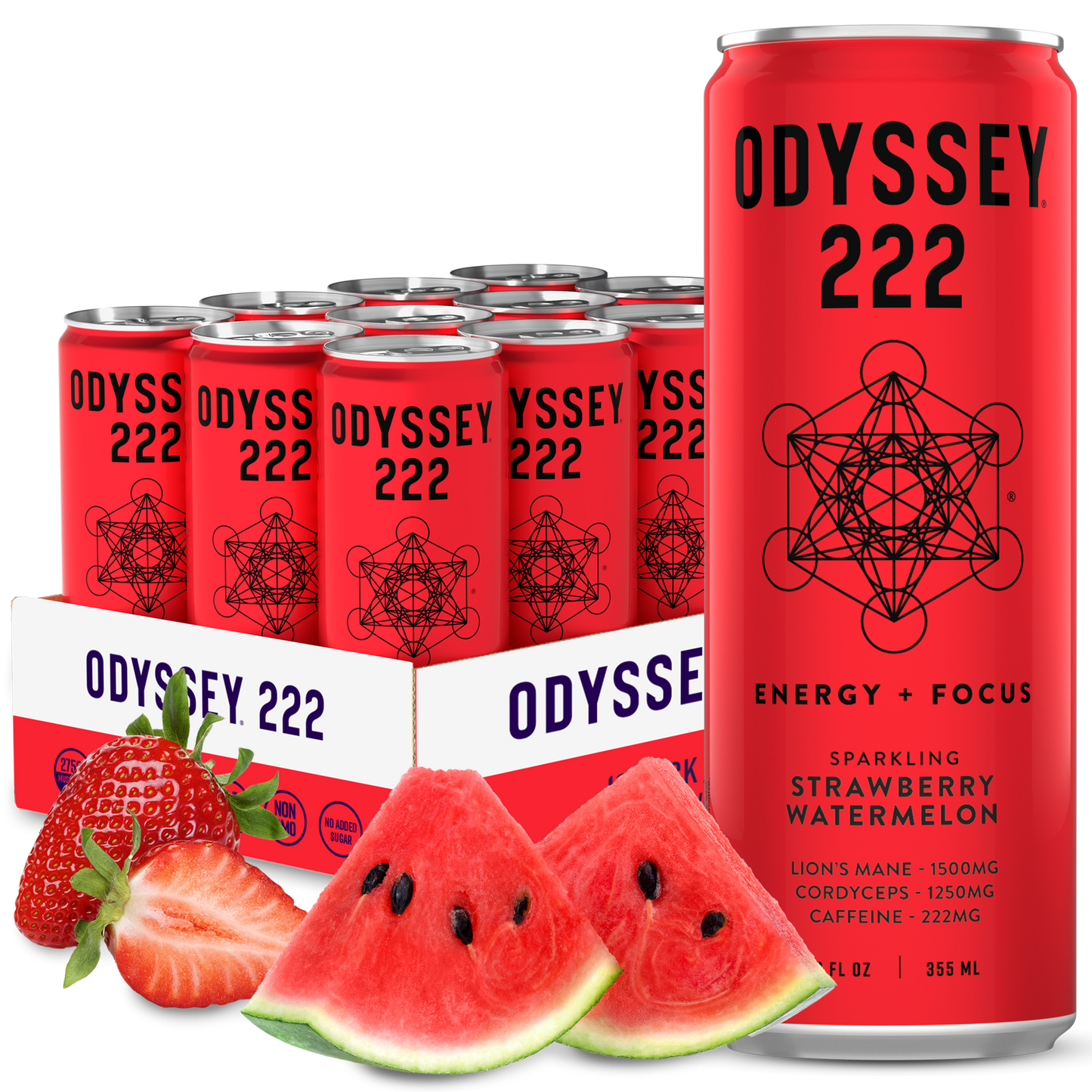 Strawberry Watermelon 222mg Sparkling Mushroom Energy