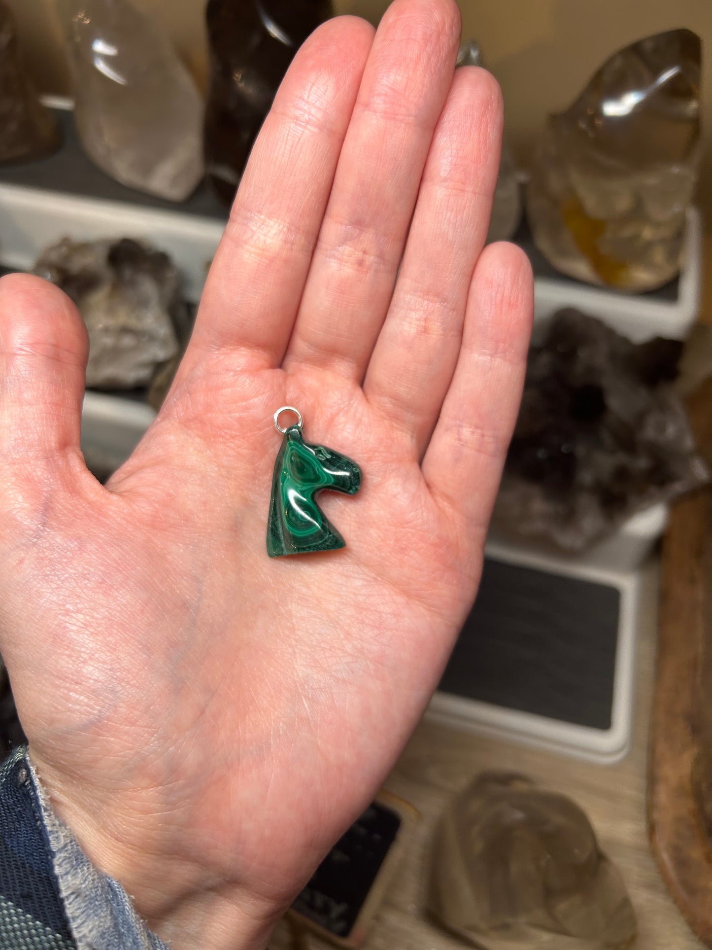 Pendant Malachite Horse