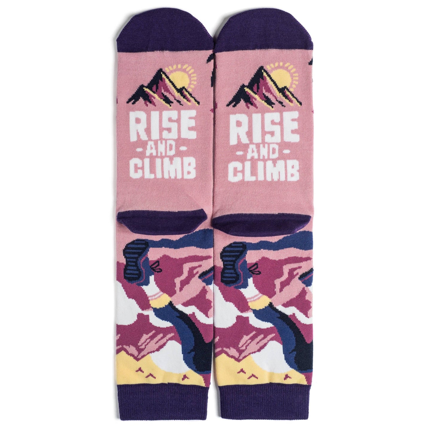 Rise and Climb (Purple) Socks