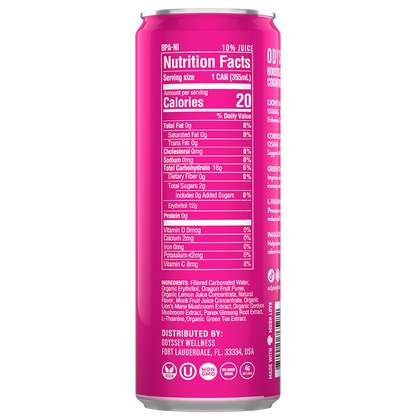 *Dragon Fruit Lemonade 85mg Sparkling Mushroom Energy