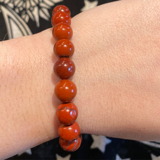 Bracelets Red Jasper  4mm