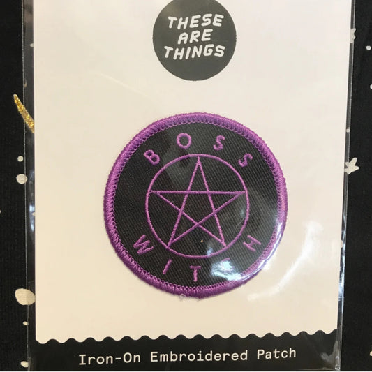 Boss Witch Iron On Patch