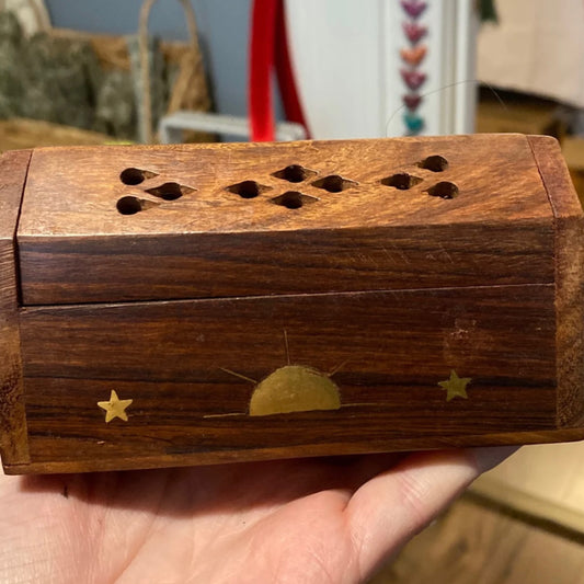 Mini coffin incense burner