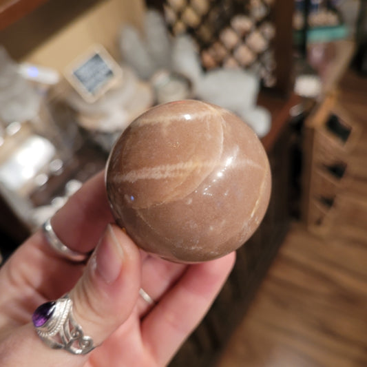 Sphere Peach Moonstone