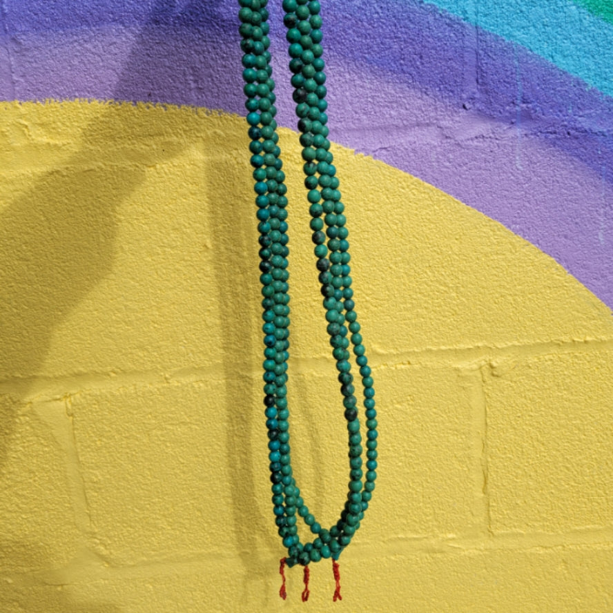 Synthetic Turquoise Malas – Crystals of Quartz