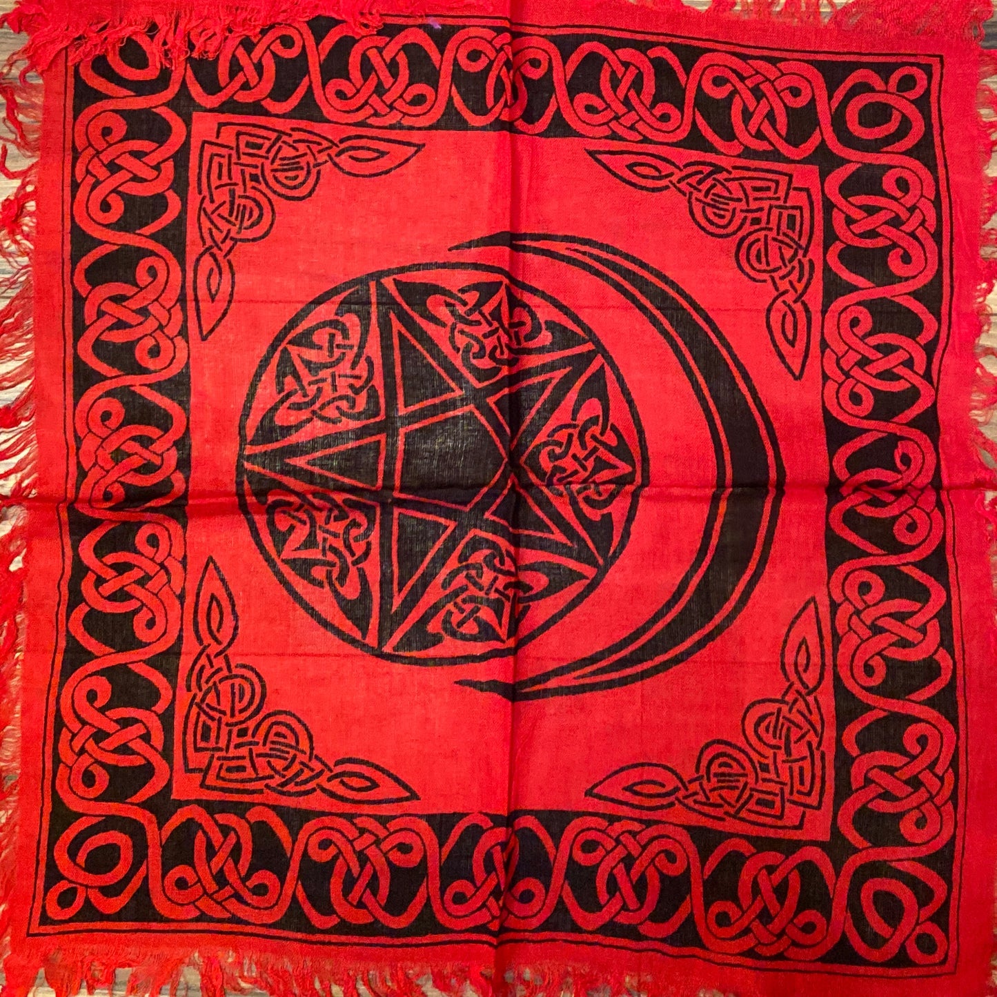 Pentacle with Moon Altar Cloth