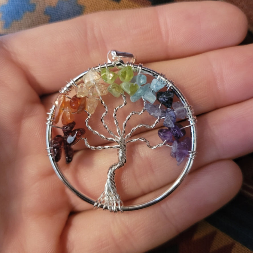 Wire Wrap Tree Chakra Crystals