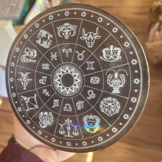 Charging Plate Selenite Zodiac