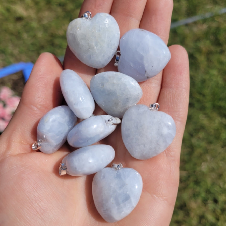 *Pendant Blue Calcite Heart