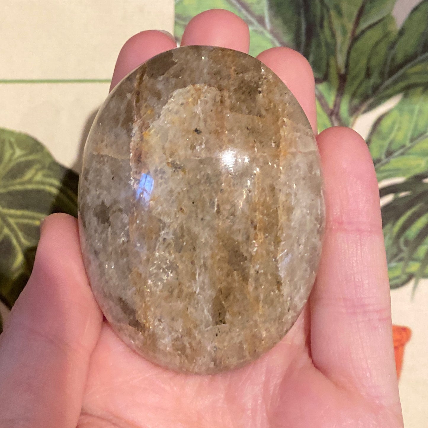 Smokey Quartz Palm Stone