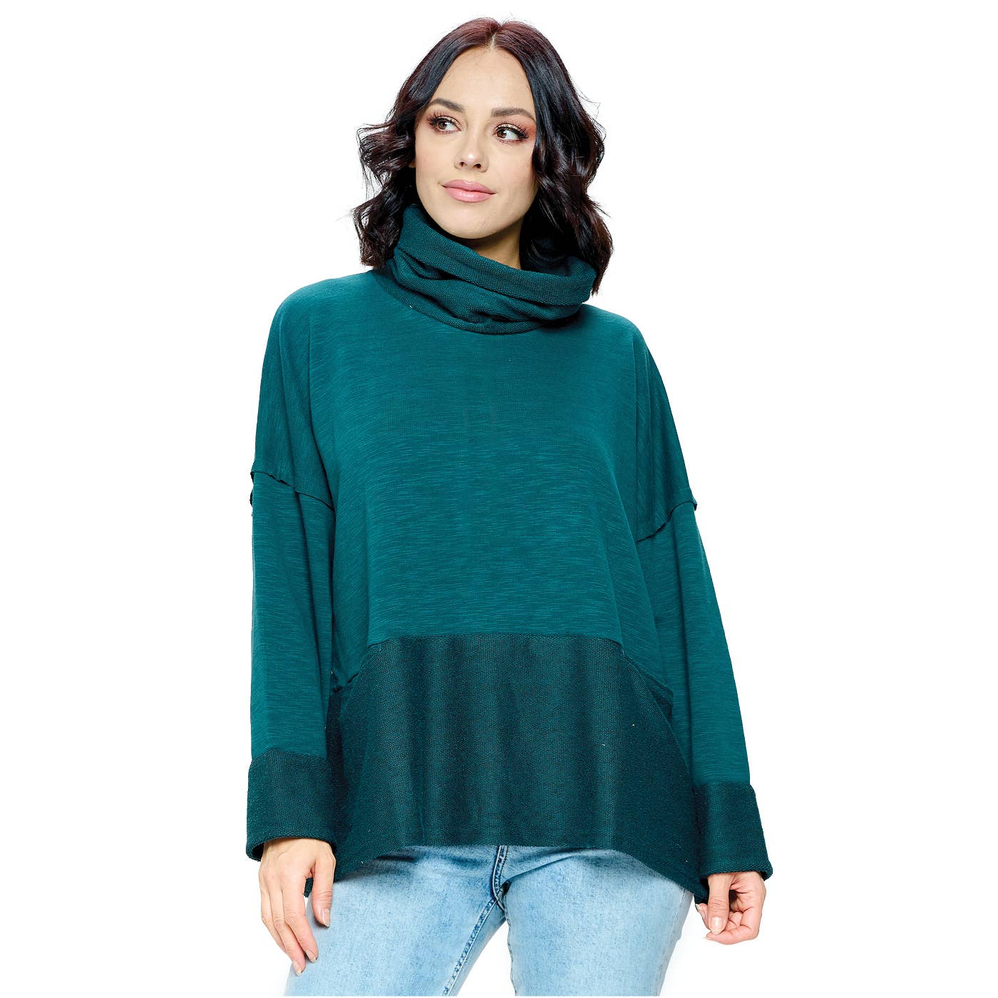 Pullover Cowl NeckLoose Fit