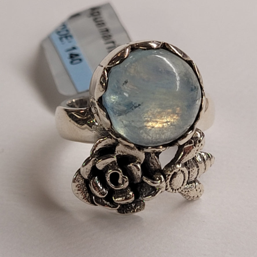 Ring Aquamarine Bee