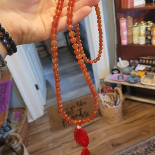 Carnelian Bead Mala