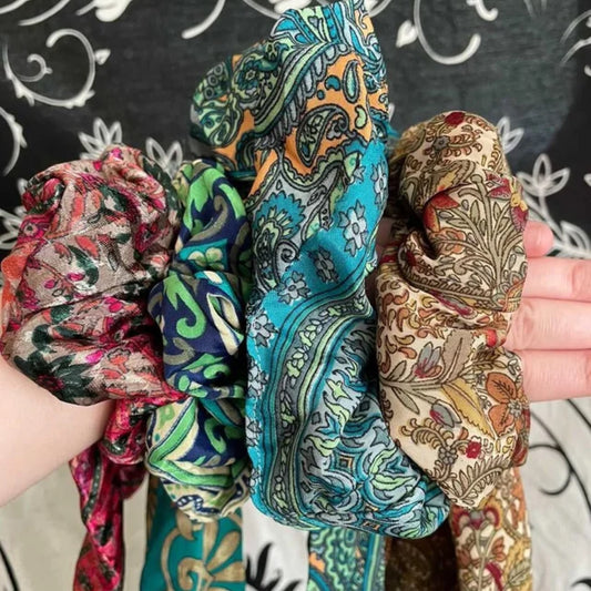 Recycled Sari Fabric Scrunchie