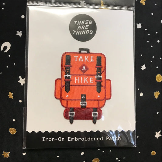 Take A Hike Iron On Patch