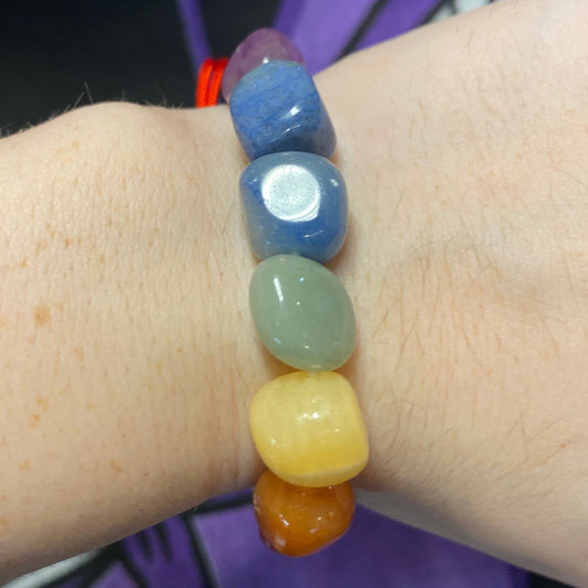 Bracelet Chakra Tumble Stone Adjustable